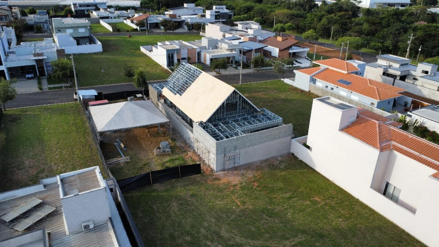 Casa Holambra - Obra residencial em Light Steel Frame em Holambra pela Tría Engenharia